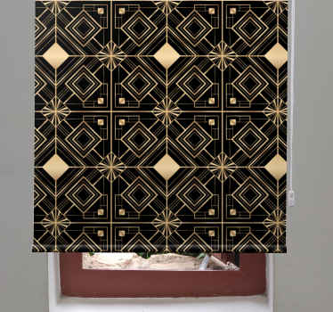 Geometric Gold Pattern modern blind - TenStickers