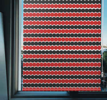 Store enrouleur textures et motifs formes rouges et noires - TenStickers