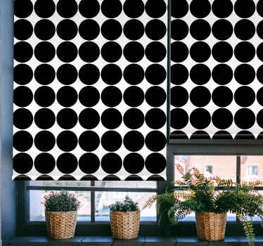 Monochrome circle pattern modern blind - TenStickers