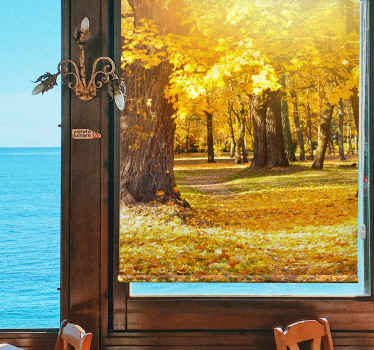 Estor salón Rayos del sol en un otoño - TenVinilo