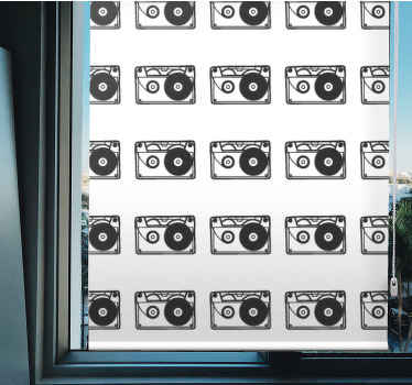 μαύρο κασέτα 80's vintage ρολό - TenStickers