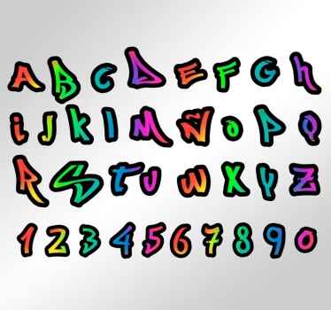 Barvni grafiti po meri otroška rolo senčila - TenStickers