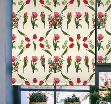 Elegant beige arrangement floral blind - TenStickers