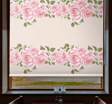 Rollo mit Blumen und Pflanzen Vintage rosa rosenmuster - TenStickers