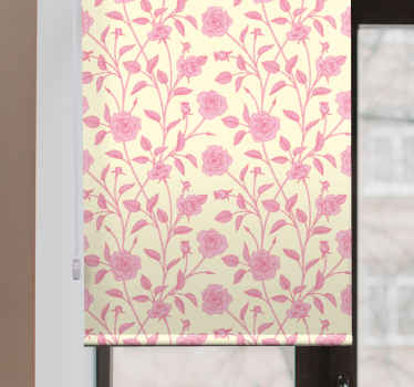 Pink with roses Flowers and plant blind - TenStickers