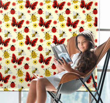 Barevné včely Motýlí roleta - TenStickers