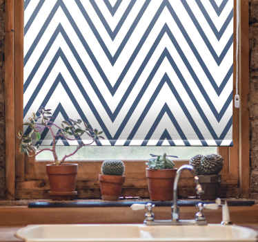 Store enrouleur textures et motifs motif de lignes en zigzag - TenStickers