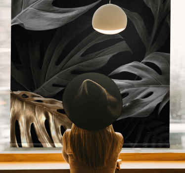 Store enrouleur élégant grandes feuilles tropicales - TenStickers