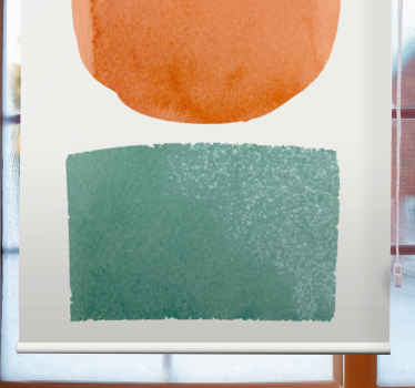 Prick och kvadrat minimalistisk design rullgardin - Tenstickers