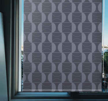 Estor enrollable moderno patrón gris curvo - TenVinilo