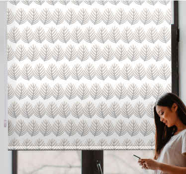 Padrão em forma de folha cinza cego nórdico - TenStickers