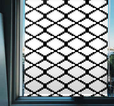 Geometric black and white design modern blind - TenStickers