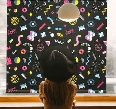 Store enrouleur original motif pop géométrique - TenStickers