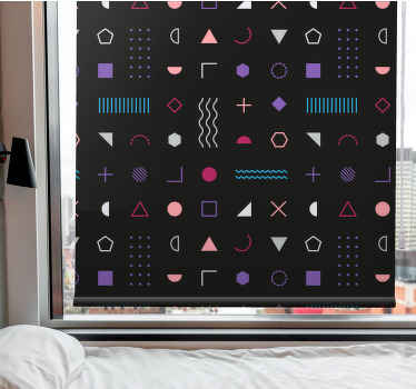 Retro geometric shapes More roller blind - TenStickers