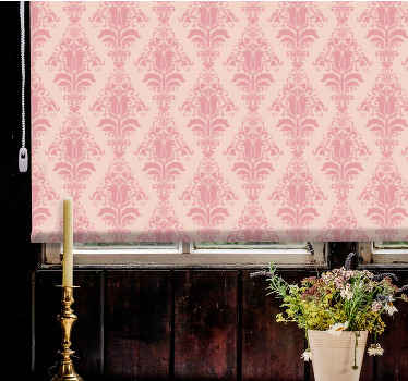 Elegant blind in pink floral design - TenStickers