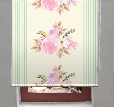 Rollo Fenster Blumen französisches provinzielles - TenStickers