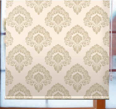 Beige Damask pattern elegant blind - TenStickers