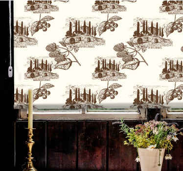 Elegant Grapevine Pattern retro roller blind - TenStickers