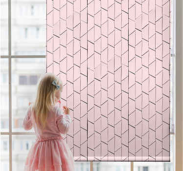 Store enrouleur textures et motifs motif géométrique rose - TenStickers