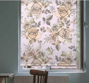 Graceful Rose Motif floral blind - TenStickers