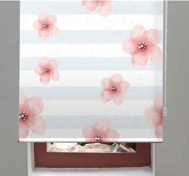 Estor flores Líneas shabby chic - TenVinilo