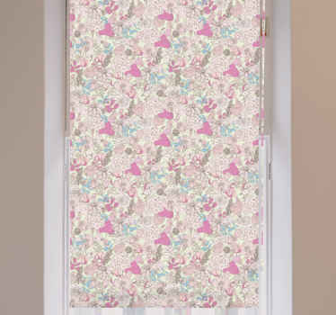 ροζ μοτίβο λουλούδια και φυτό τυφλό - TenStickers