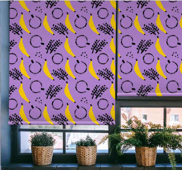 Persiana enrollable frutas diseño de patrón de plátano - TenVinilo