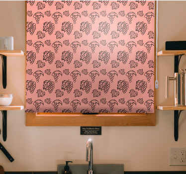 Persiana enrollable frutas patrón de uvas y hojas - TenVinilo