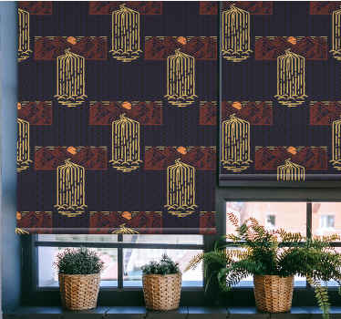 Mehr Vintage Rollo Fenster sonnenuntergang mit wasserfällen - TenStickers