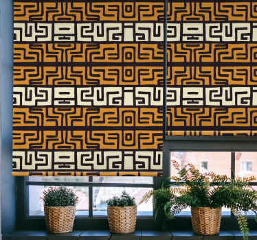 Afrika tarzı soyut desen Stor perde boyama - TenStickers