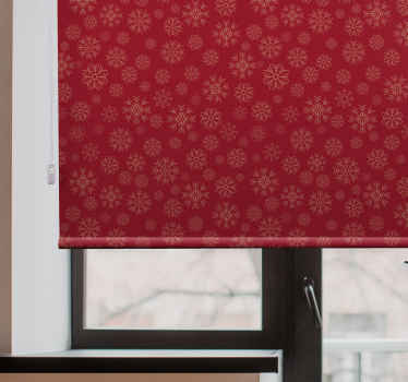 Rollo Fenster Rot schneeflockenmuster - TenStickers