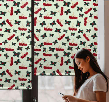 Ročno narisane jagode tekstura vzorec Roletne - TenStickers