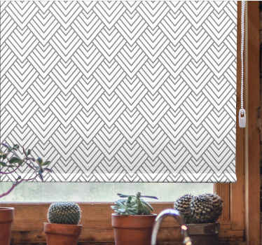 Store enrouleur salle de bain motif à chevrons gris - TenStickers
