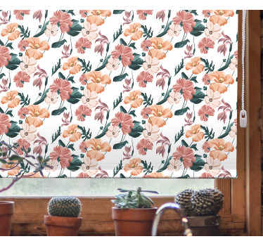 花卉印花“ziedi”白色百叶窗 - TenStickers