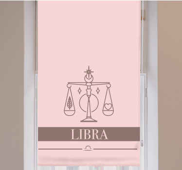 Libra zodiac symbol text blind - TenStickers