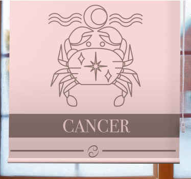 Cancer zodiac emblem text blind - TenStickers