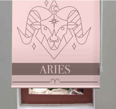 Aries zodiac symbol text blind - TenStickers
