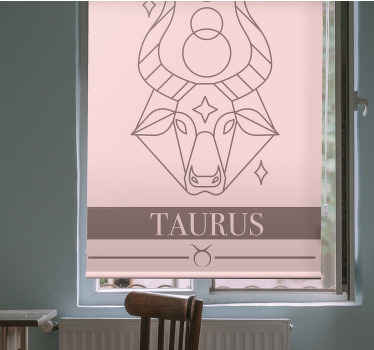 Taurus zodiac design text blind - TenStickers