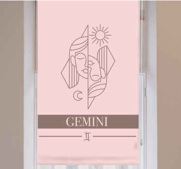 Gemini Zodiac Design text blind - TenStickers