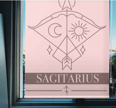 Sagittarius Symbol text blind - TenStickers