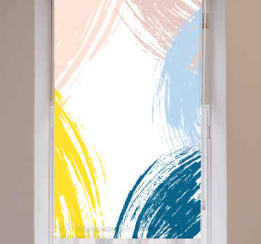 Estor salón trazos de pintura pastel - TenVinilo