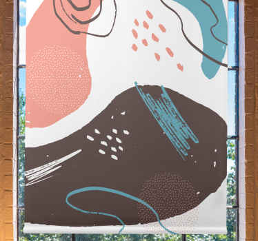 Estor salón Grunge Brush colorido - TenVinilo