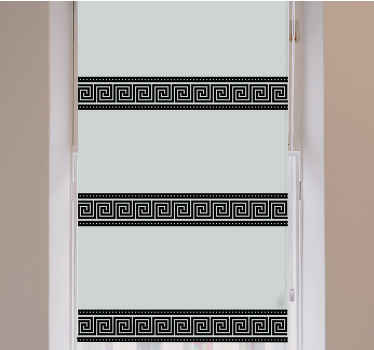 Store enrouleur élégant motifs géométriques noirs - TenStickers