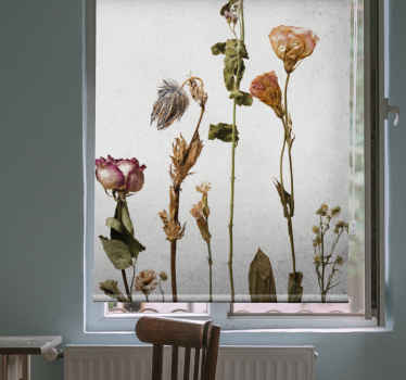 škandinávsky štýl suché kvety a rastlina Roleta - Tenstickers