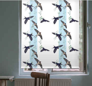 審美的な鳥のブラインド絵画 - TENSTICKERS