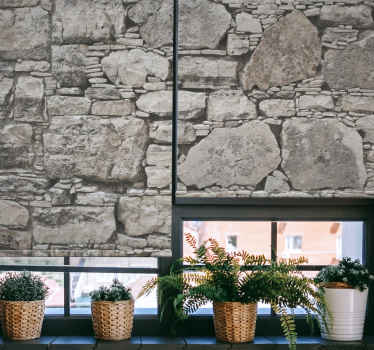 Store enrouleur textures et motifs effet mur de pierre - TenStickers