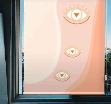 Store enrouleur original yeux en vagues douces - TenStickers