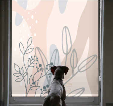 "Boho" floral illustration Flower blind - TenStickers