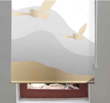 Zwevende vogels patroon moderne raambekleding - TenStickers