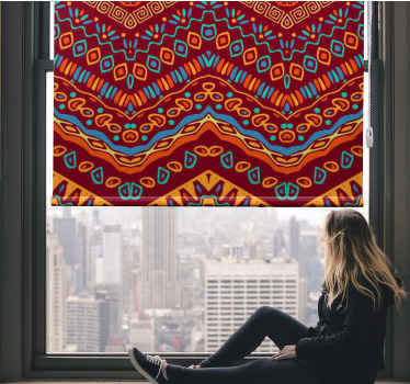 estoresde rolo de padrões tribais vermelhos - TenStickers